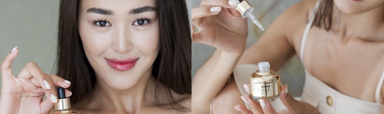 appliquer du sérum sur la peau pour rajeunir le visage