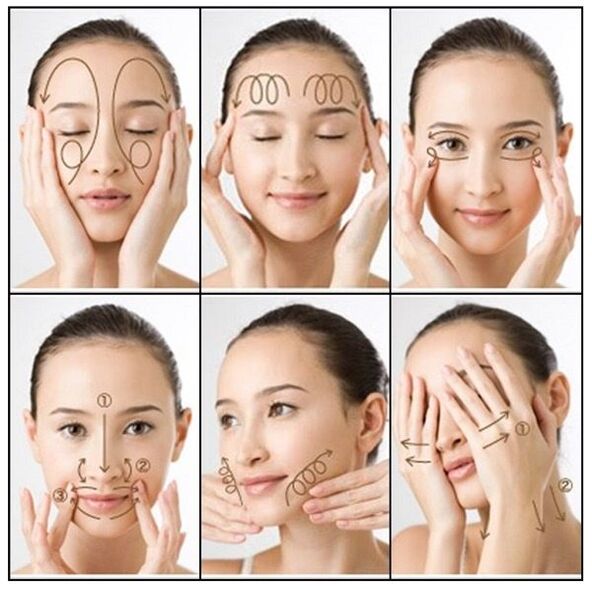 gymnastique et auto-massage du visage pour rajeunir